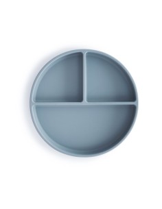 Plato ventosa-compartimentos solid powder blue