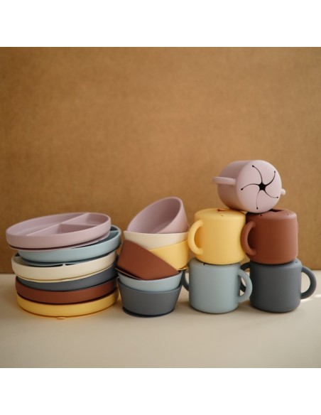 Bol con ventosa solid powder blue