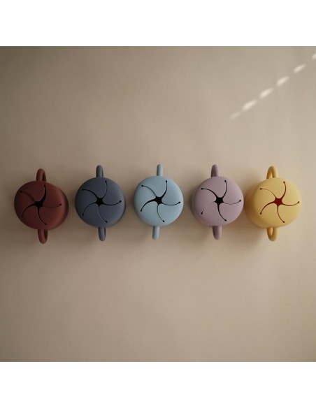 Taza para snack silicona solid powder blue