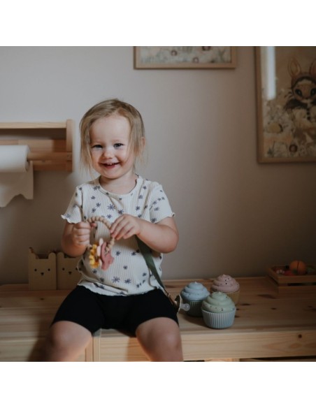 Pack 4 cupcakes solid multicolor