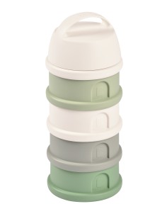 Caja dosificadora 4 compartimentos - verde/algodón