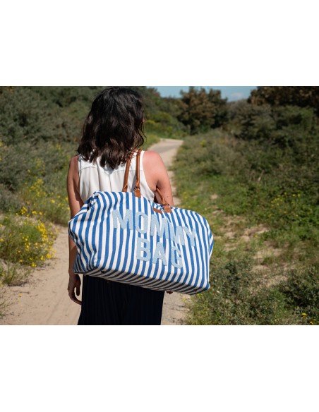 Mommy bag rayas azul