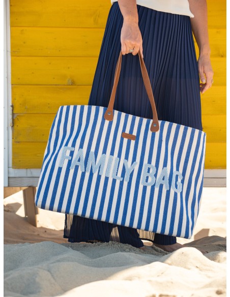 Family bag rayas azul
