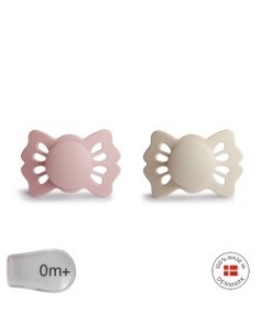 Pack 2 chupetes silicona lucky cream/blush 0+