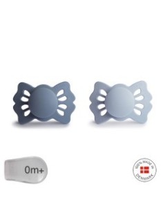 Pack 2 chupetes silicona lucky slate/powder blue 0+