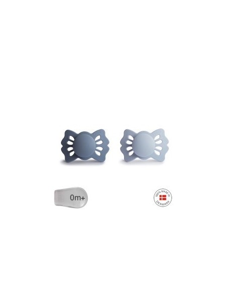 Pack 2 chupetes silicona lucky slate/powder blue 0+