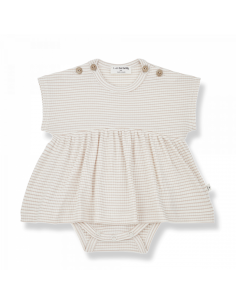 Vestido con body incorporado Lena nude-ivory