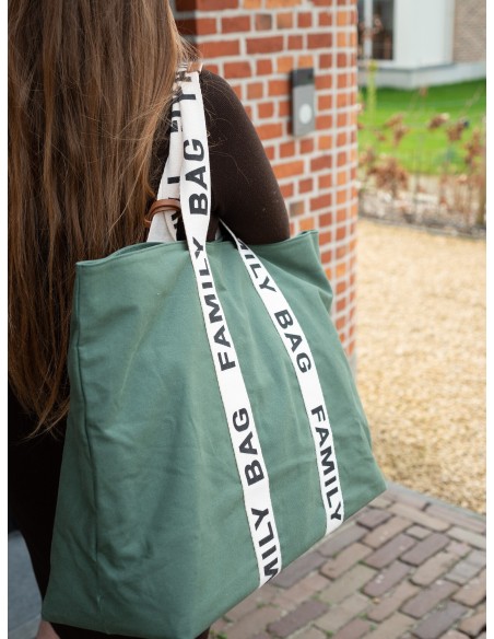 Family bag signature canvas verde