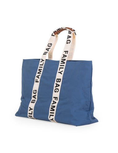 Family bag signature canvas indigo