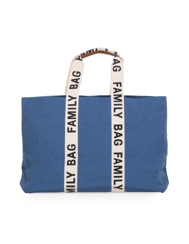 Family bag signature canvas indigo