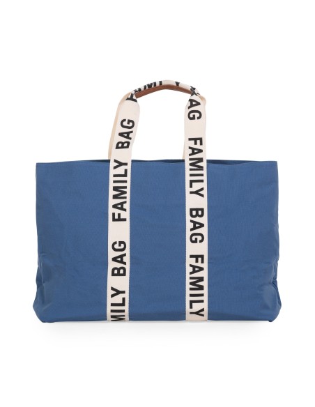 Family bag signature canvas indigo