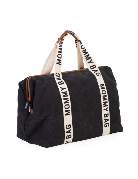 Mommy bag signature canvas negro