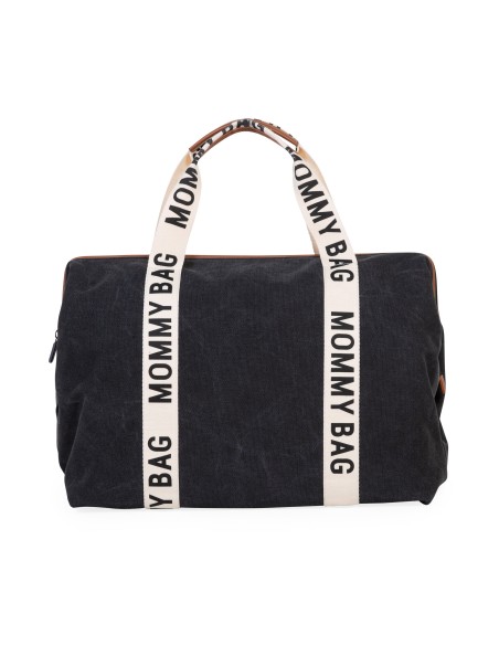 Mommy bag signature canvas negro