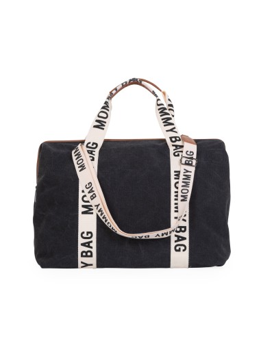 Mommy bag signature canvas negro