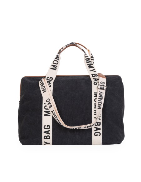 Mommy bag signature canvas negro
