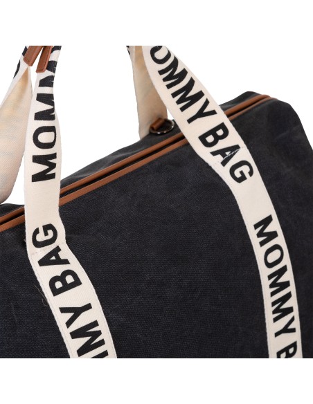 Mommy bag signature canvas negro