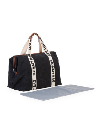 Mommy bag signature canvas negro