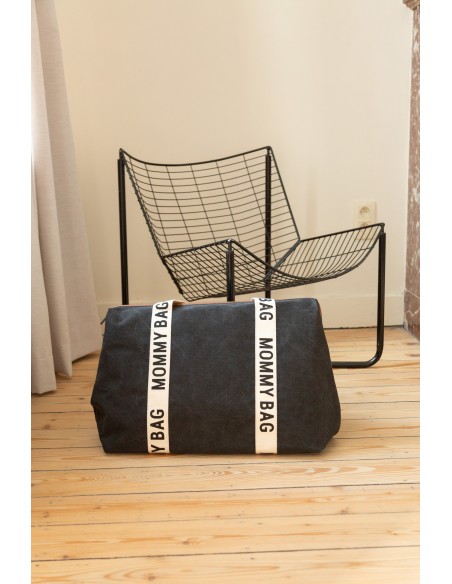 Mommy bag signature canvas negro