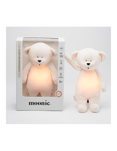 Peluche luz-sonido oso orgánico cream