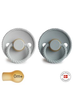 Pack 2 chupetes block latex rope french gray/silver gray 0+ 2