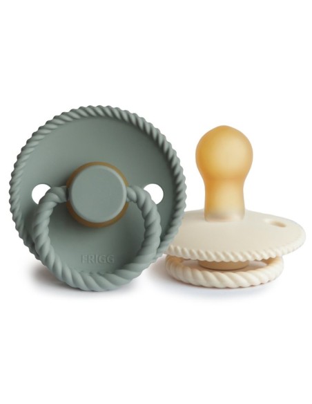 Pack 2 chupetes block latex rope sage/cream 0+