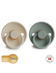 Pack 2 chupetes block latex rope sage/cream 0+ 2