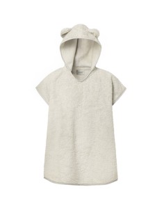 Poncho baño teddy terry beige