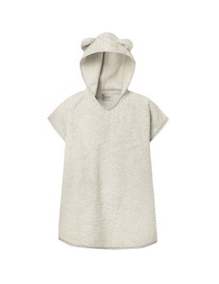 Poncho baño teddy terry beige