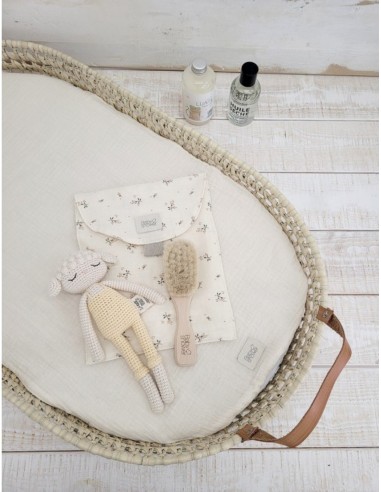 Toalla cesto cambiador ivory powder