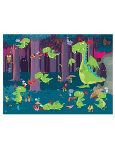 Libro + puzzle: Dragones en el bosque 2