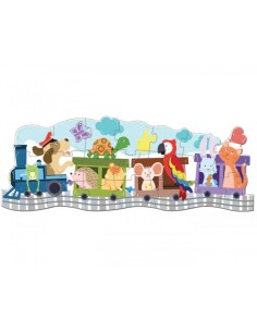 Cuento + puzzle: El tren de los animales 2