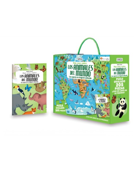 Libro + puzzle: Los animales del mundo
