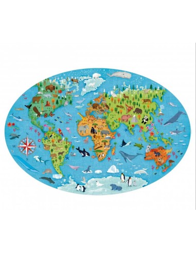 Libro + puzzle: Los animales del mundo