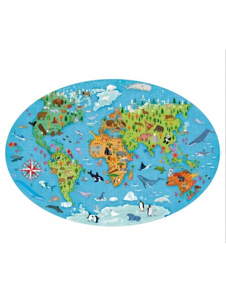 Libro + puzzle: Los animales del mundo