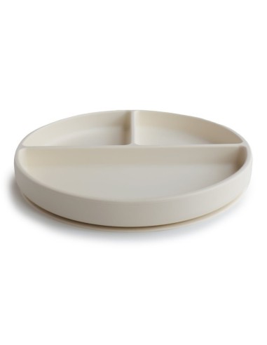 Plato ventosa-compartimentos solid ivory