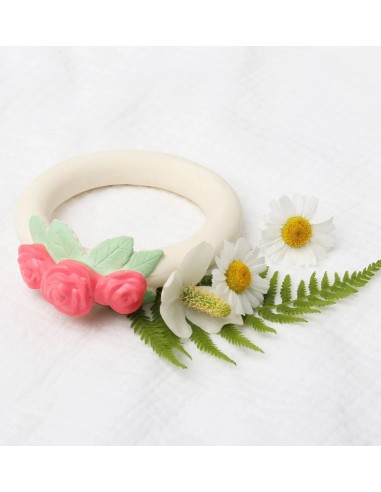 Mordedor anillo rosas