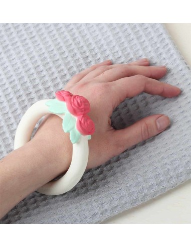 Mordedor anillo rosas