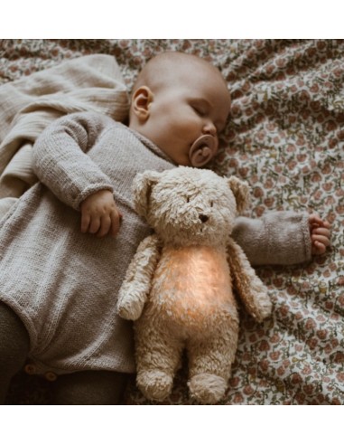 Peluche luz-sonido oso orgánico sand natur