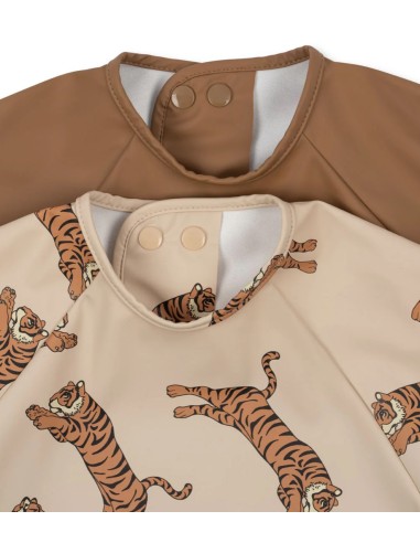 Pack 2 baberos con mangas tiger