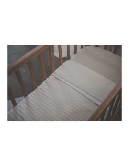 Manta de cuna wafel Amsterdam natural