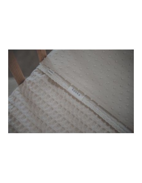 Manta de cuna wafel Amsterdam natural