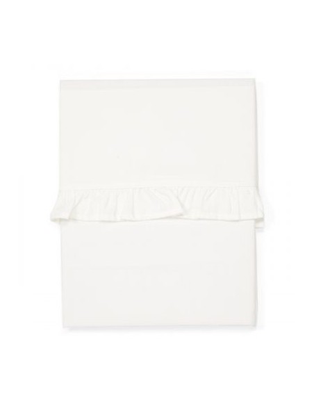 Sábana encimera de cuna Ruffle warm white