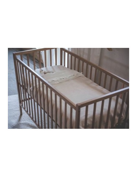 Sábana encimera de cuna Ruffle warm white