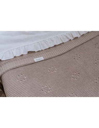 Sábana encimera de cuna Ruffle warm white