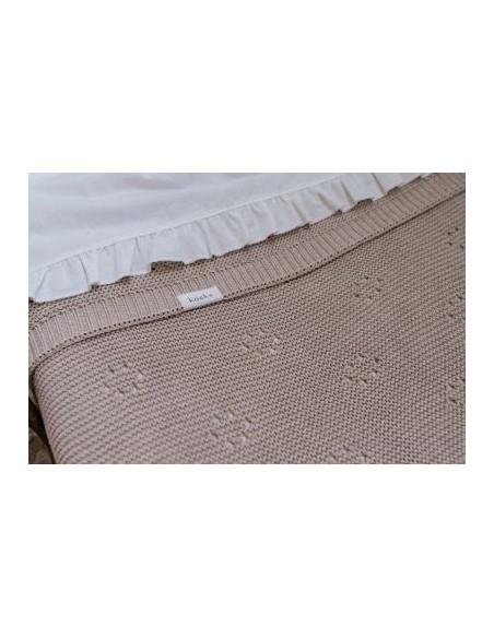 Sábana encimera de cuna Ruffle warm white