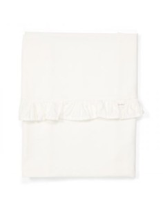 Sábana encimera de moisés Ruffle warm white