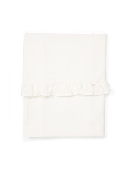 Sábana encimera de moisés Ruffle warm white