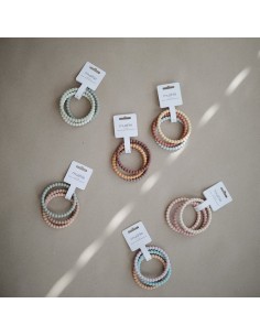 Mordedor pack 3 brazaletes pearl linen-peony-pale pink 2