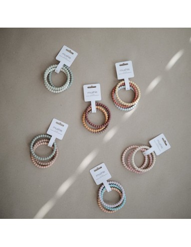 Mordedor pack 3 brazaletes pearl linen-peony-pale pink