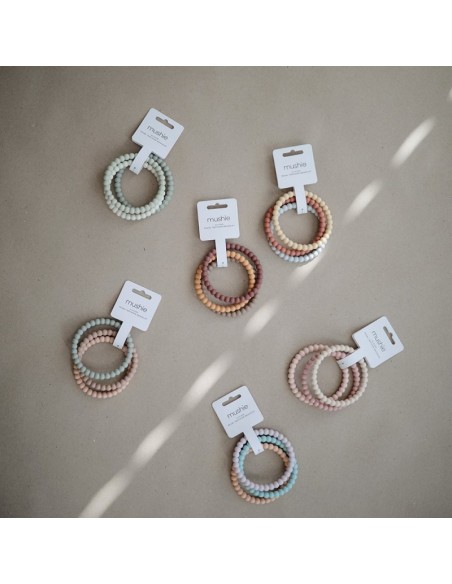 Mordedor pack 3 brazaletes pearl linen-peony-pale pink